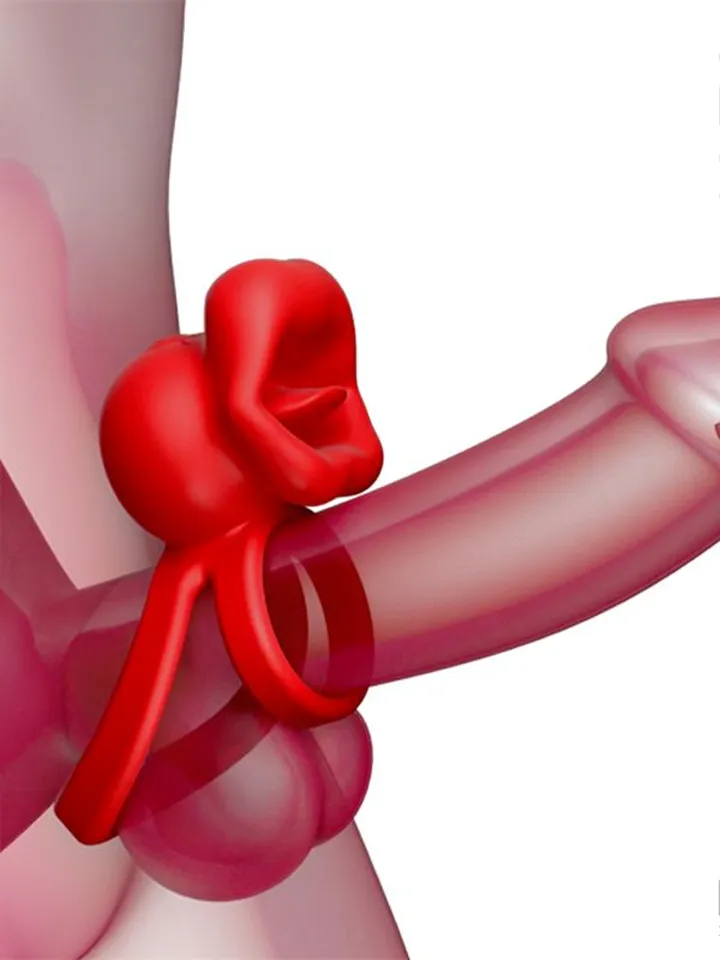Bittey Cock Ring With Vibration & Biting - Vibrierender Penisring 2 [full]