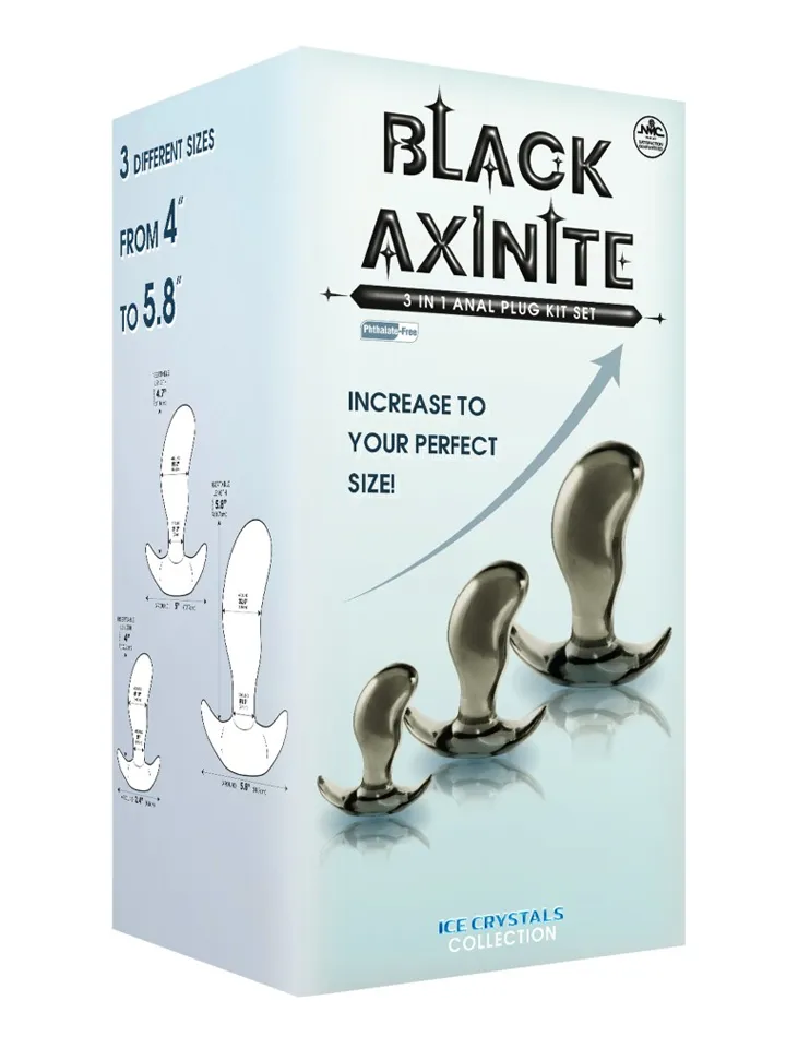Black Axinite 3 in 1 Aanl Plug Kit Set II - Analplug Set 2 [full]