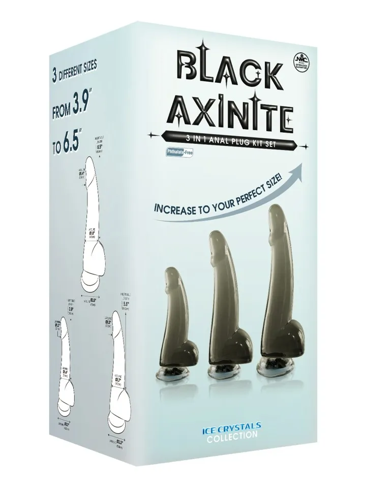 Black Axinite 3 in 1 Anal Plug Kit Set IV - Analplug Set 2 [full]