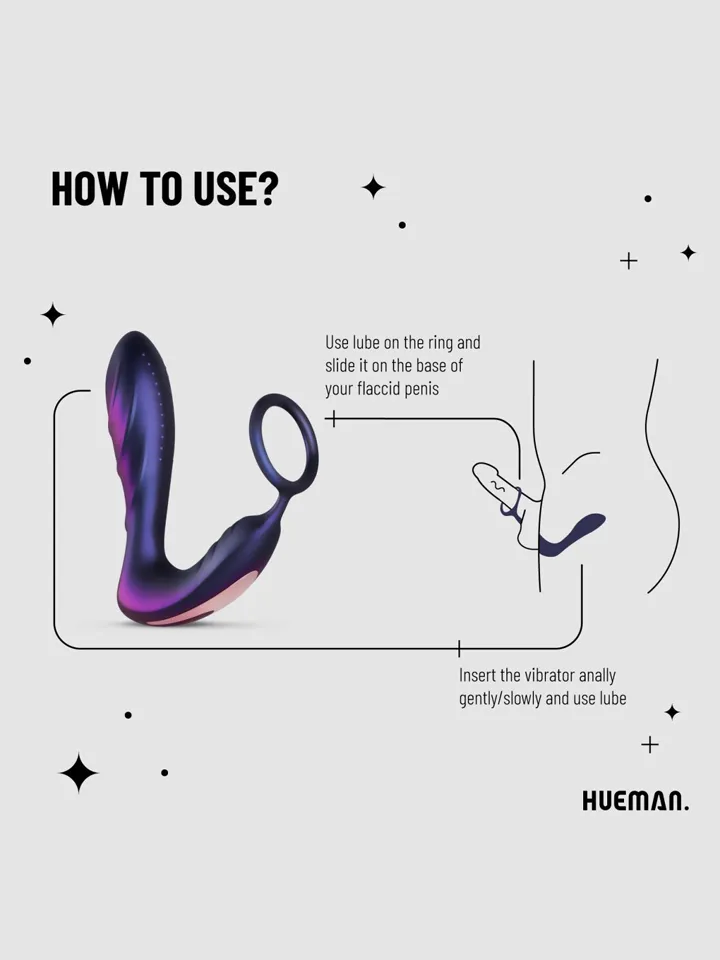 Black Hole Analvibrator mit Cockring - Prostatavibrator mit Penisring 2 [full]