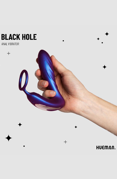 Black Hole Analvibrator mit Cockring - Prostatavibrator mit Penisring 4