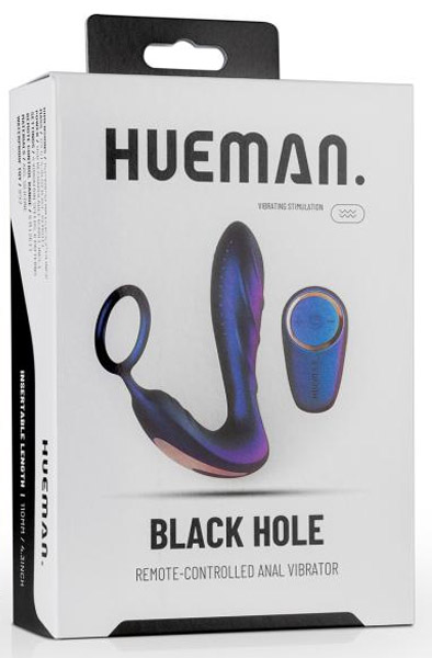 Black Hole Analvibrator mit Cockring - Prostatavibrator mit Penisring 8