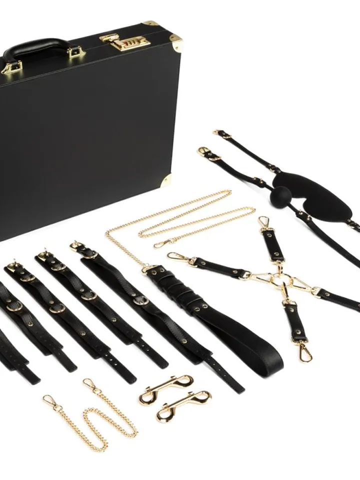 Bondage-Koffer 13-teilig aus PU-Leder - Bondage-Set 2 [full]