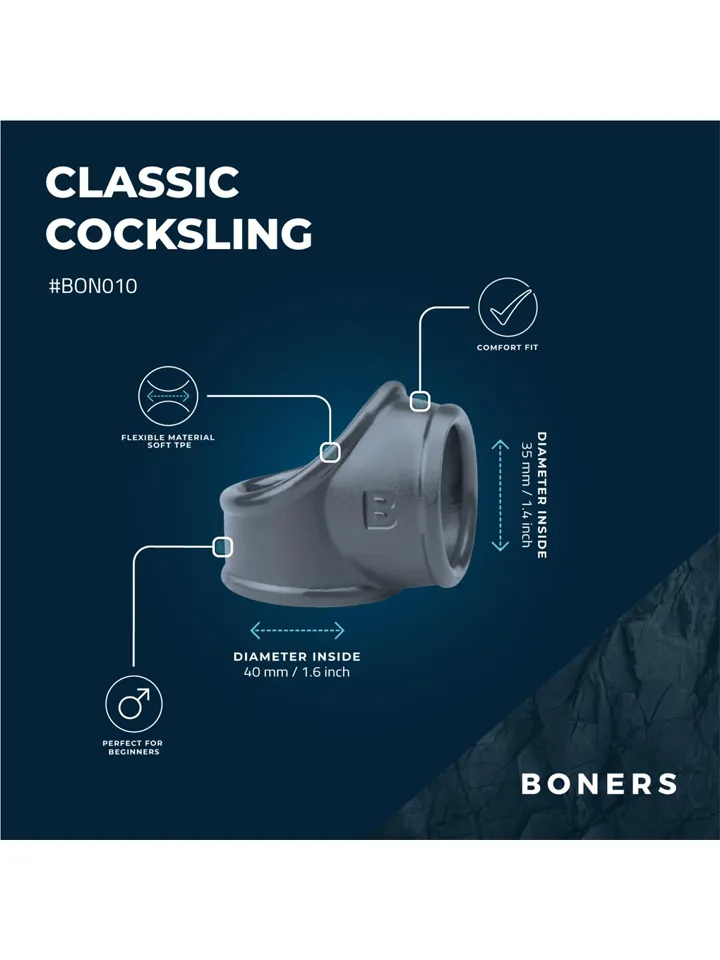 Boners Cocksling Grau - Penis- und Hodensackringe 2 [full]