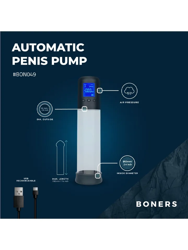Boners Penis Pump With LCD Screen - Penispumpe 2 [full]