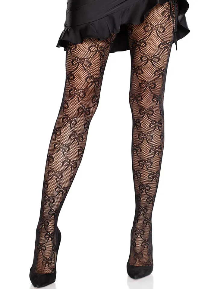 Bow Net Tights Black - Strümpfe 1 [full]