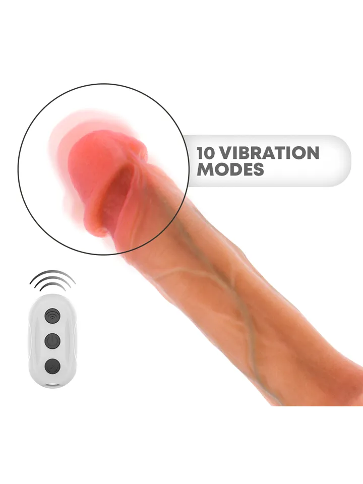 Bradley Vibrating Dildo With Heat Effect 21 cm - Vibrierender Dildo 5 [full]