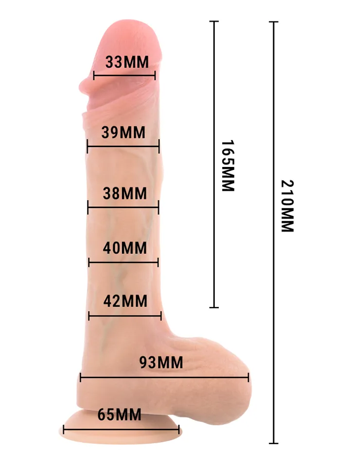 Bradley Vibrating Dildo With Heat Effect 21 cm - Vibrierender Dildo 6 [full]