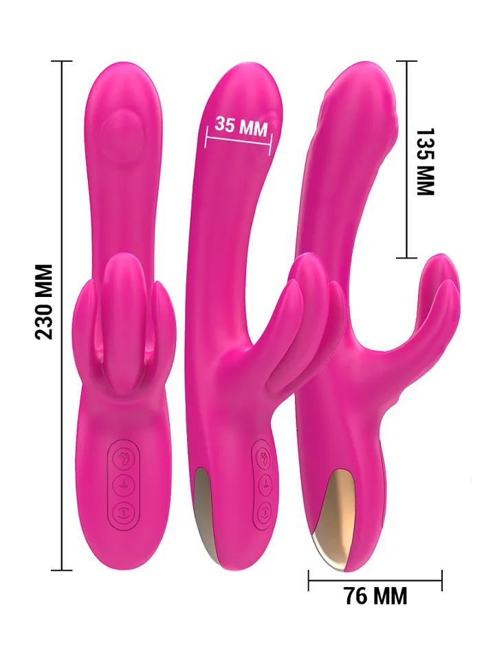 Britney Multifunction Rabbit Vibrator Pink 23 cm - Rabbit-Vibrator 3 [full]