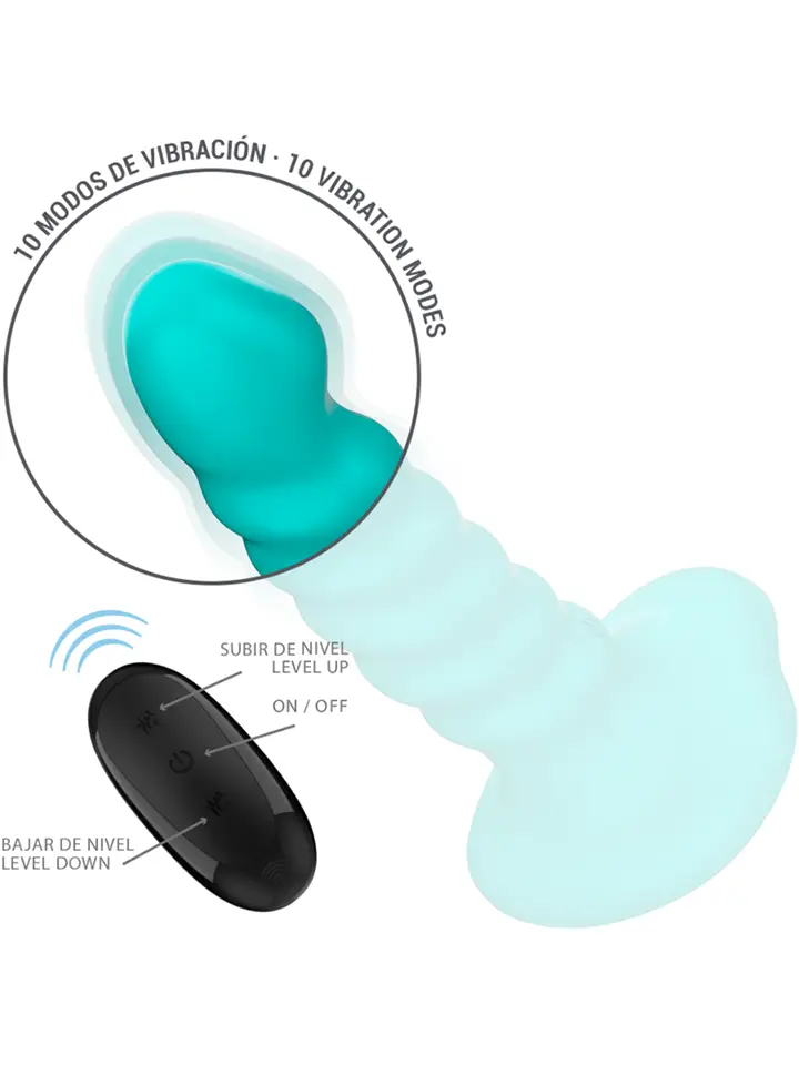 BUFFY Vibrator Spiral – 10 Vibrationsstufen mit Fernbedienung - Vibrierender Dildo 5