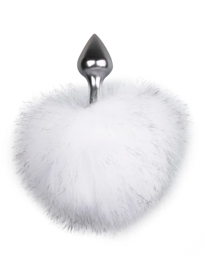 Bunny Tail Plug No. 1 Silver/White - Analplug in Tierform 1 [full]