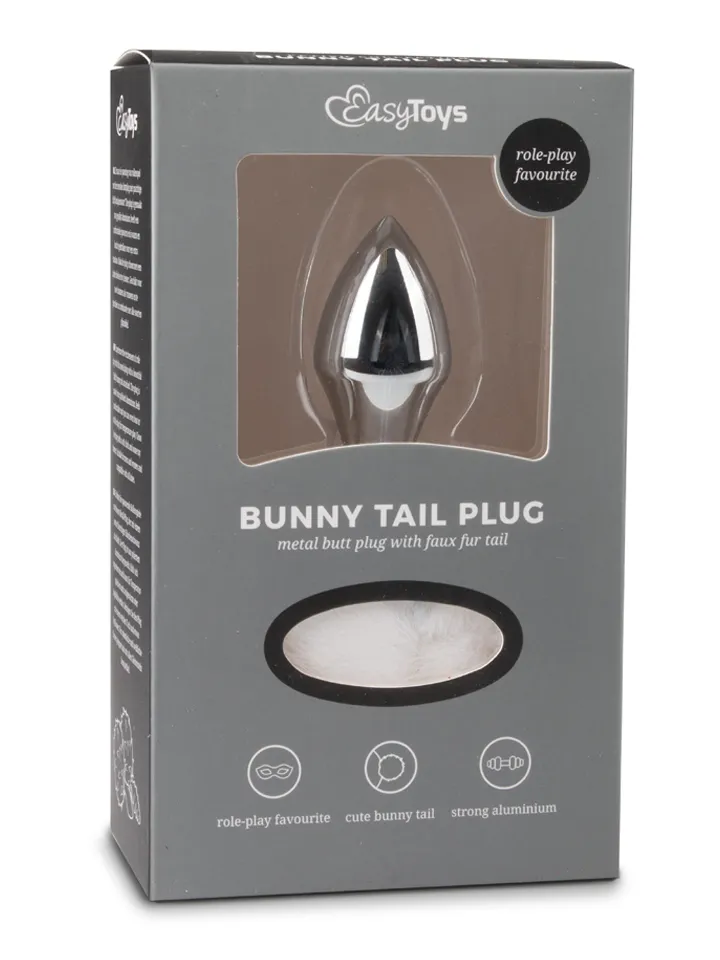 Bunny Tail Plug No. 1 Silver/White - Analplug in Tierform 3 [full]