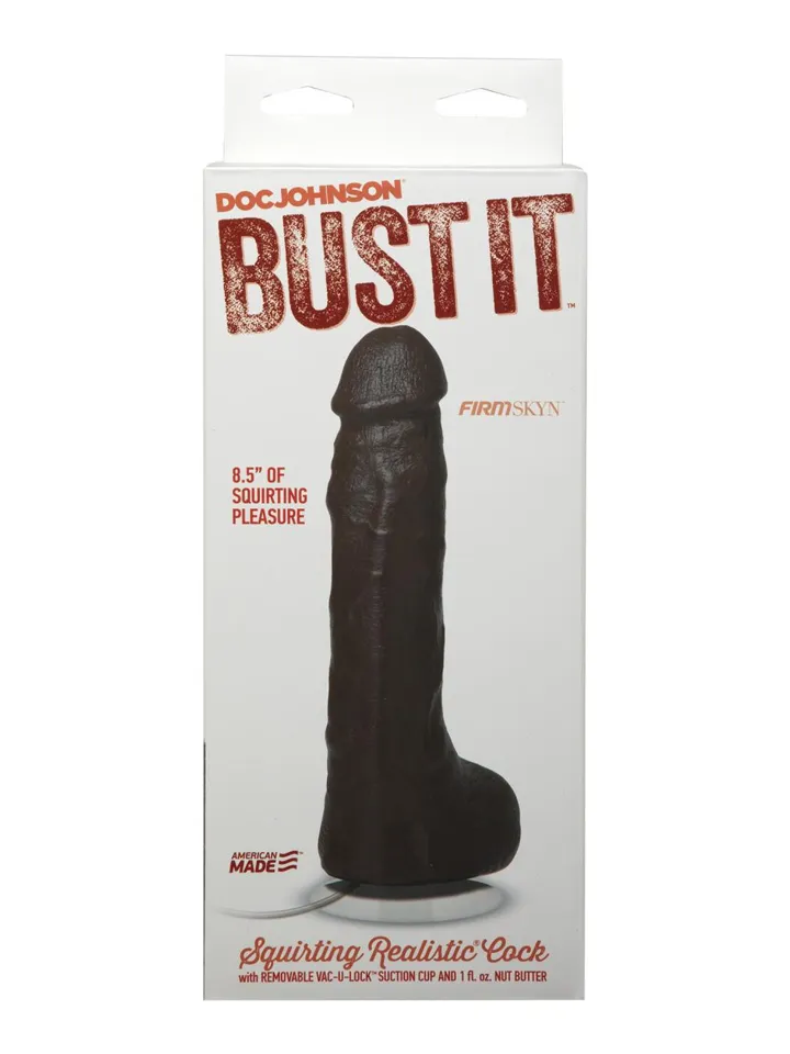 Bust It Squirting Realistic Cock Chocolate - Spritzdildo 3 [full]
