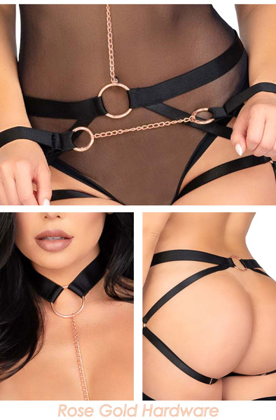 Butt-Harness & Handfesseln (One Size) - Bondage-Set 7