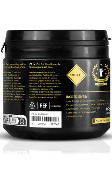 Buttr Fisting Gel Betäubend 500 ml - Gleitmittel für Fisting / Analsex 3