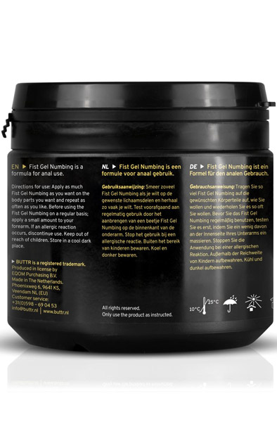 Buttr Fisting Gel Betäubend 500 ml - Gleitmittel für Fisting / Analsex 4