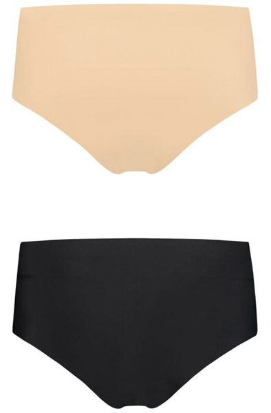 Bye Bra Unsichtbarer Hoher Slip im 2er-Pack - Nahtlose Slips 2