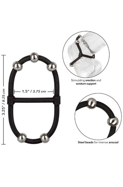 Cal Exotics Beaded Dual Silicone Maximizer - Penis- und Hodensackringe 2