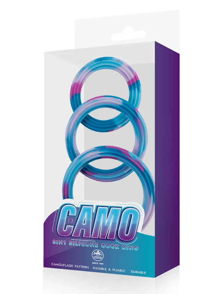 Camo 3-in-1 Silikon-Cockring-Set - Cockring-Set 2 [full]