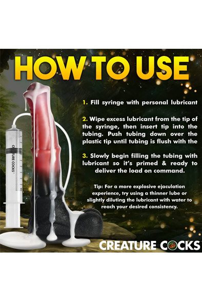 Centaur Explosion Squirting Silicone Dildo 24,5 cm - Drachen-Dildo 6