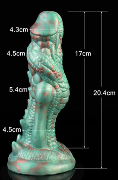 Cerberus Climax Dildo Green 20,4 cm - Drachen-Dildo 4