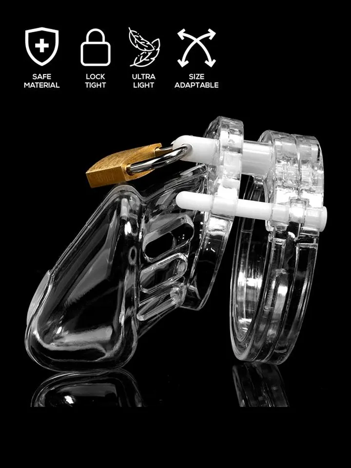 Chastity Cage Short Clear - Keuschheitskäfig 1 [full]