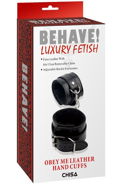 Chisa Novelties Obey Me Leather Hand Cuffs - Handschellen 2