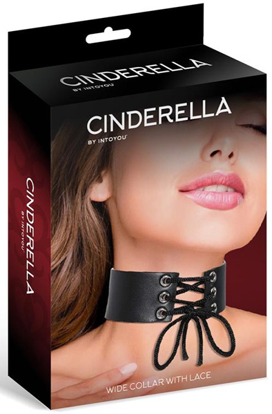 Cinderella Collar With Lace Vegan Leather - BDSM Halsband 2