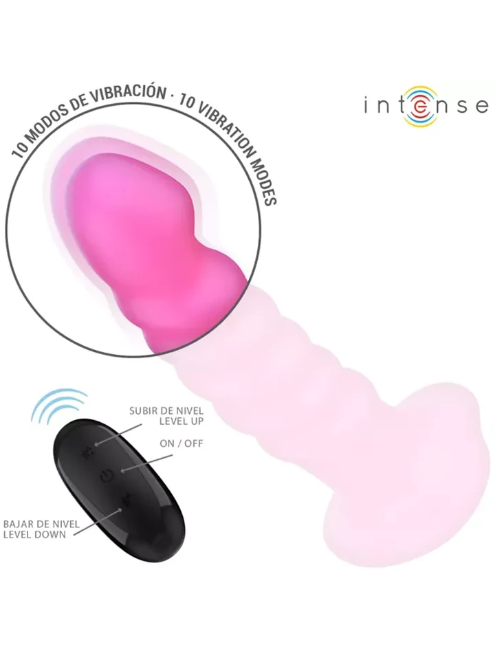Cindy Spiral Vibrator Remote Pink 19 cm - Vibrierender Dildo 2
