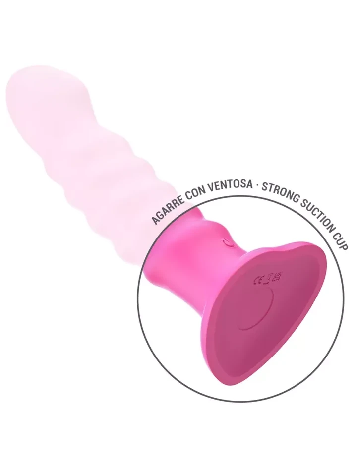 Cindy Spiral Vibrator Remote Pink 19 cm - Vibrierender Dildo 4