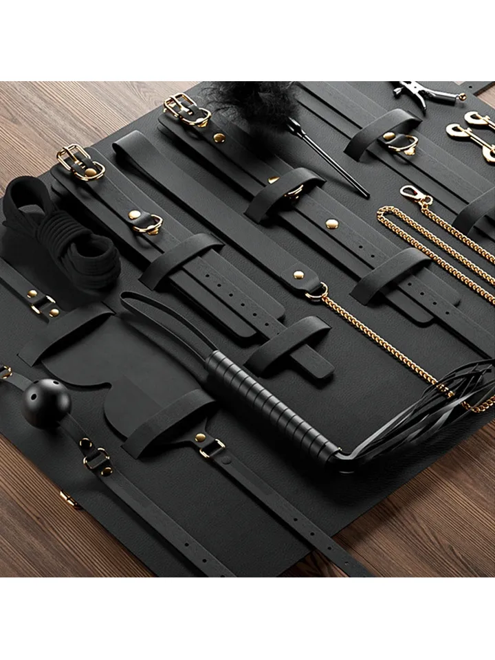 Clarissa Luxury BDSM Kit 11-pcs Black - Bondage-Set 3