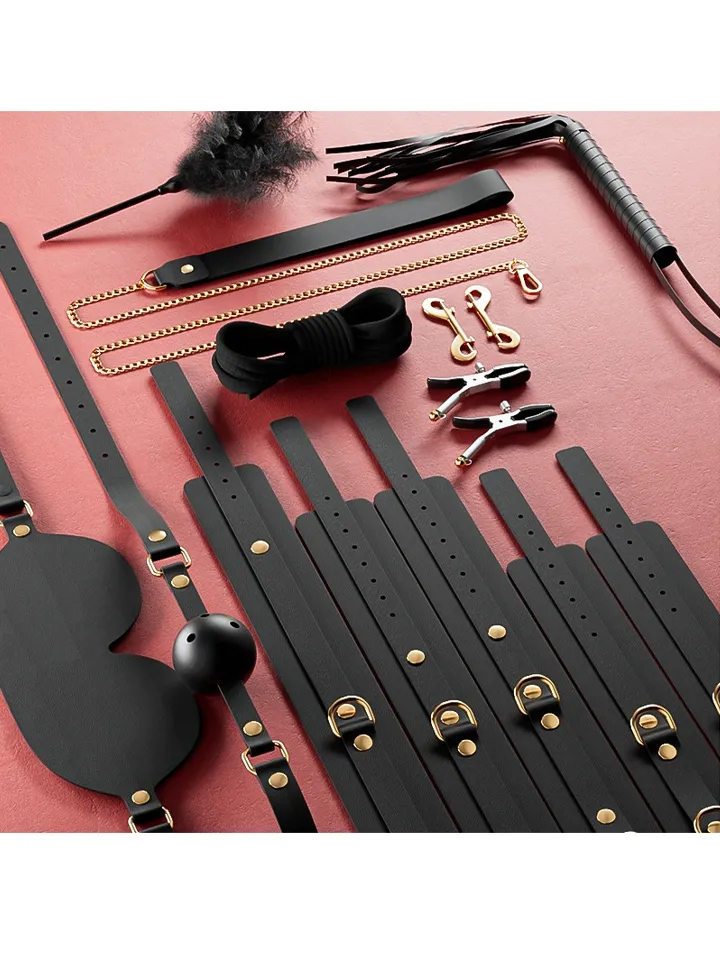 Clarissa Luxury BDSM Kit 11-pcs Black - Bondage-Set 4