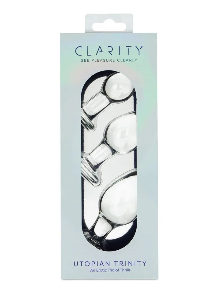 Clarity Utopian Trinity Glass Anal Plug Set - Analplug Set 3 [full]