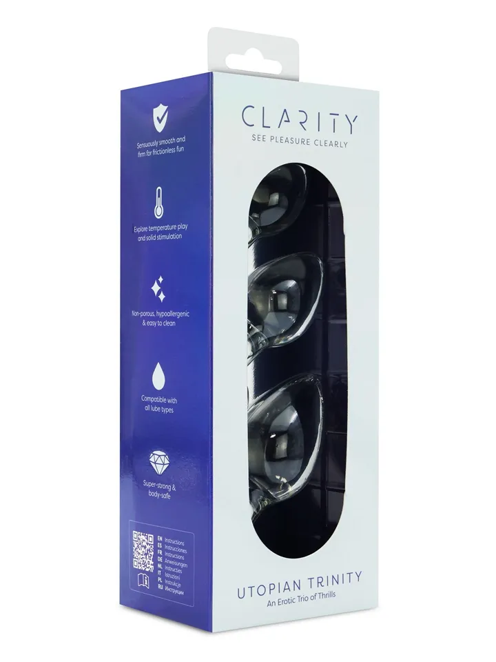 Clarity Utopian Trinity Glass Anal Plug Set - Analplug Set 4 [full]