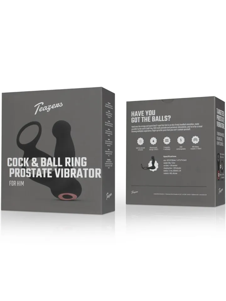 Cock & Ball Ring Prostate Vibrator With Remote - Prostatavibrator mit Penisring 6
