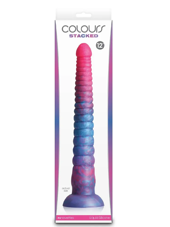Colours Stacked Dildo Pink/Blue 30,5 cm - Fantasy-Dildo 2