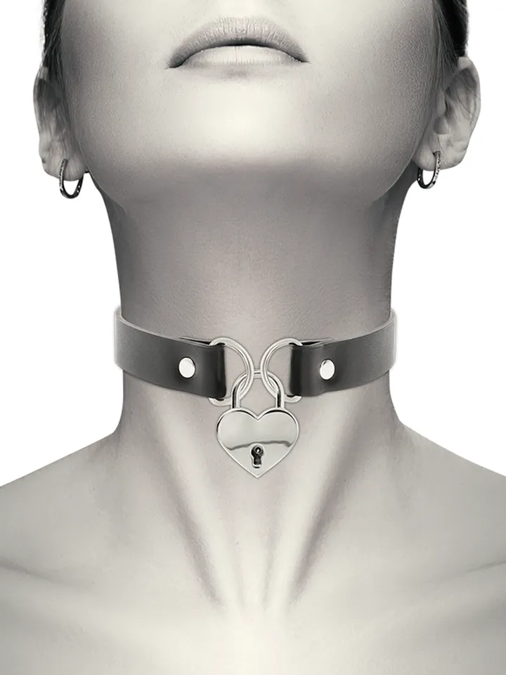 Coquette Halsband mit Herz und Schlüsseln - BDSM Halsband 1 [full]