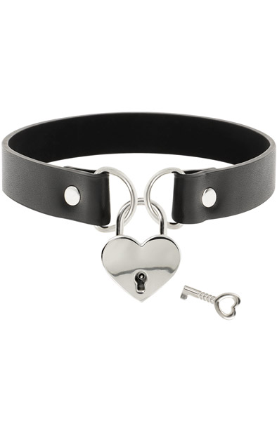 Coquette Halsband mit Herz und Schlüsseln - BDSM Halsband 2