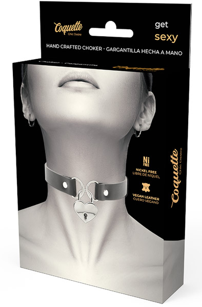 Coquette Halsband mit Herz und Schlüsseln - BDSM Halsband 3