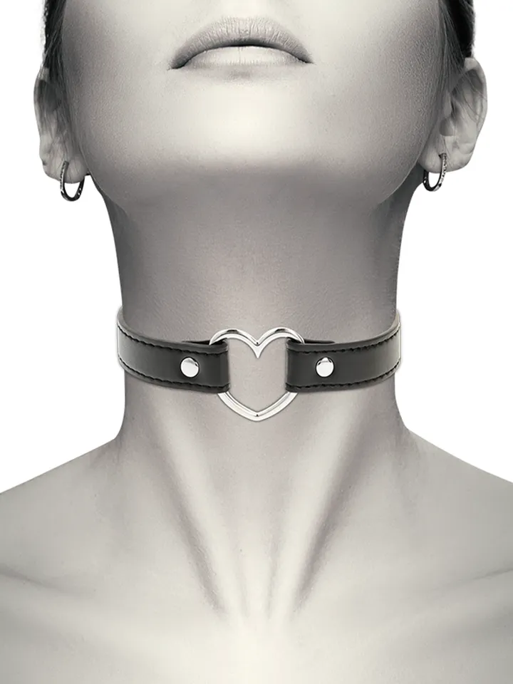 Coquette handgefertigter Choker mit Herz - BDSM Halsband 1 [full]