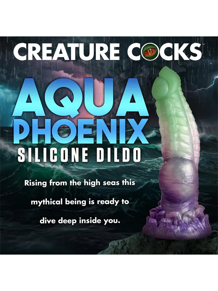 Creature Cocks Aqua Phoenix Silicone Dildo 22 cm - Drachen-Dildo 3 [full]