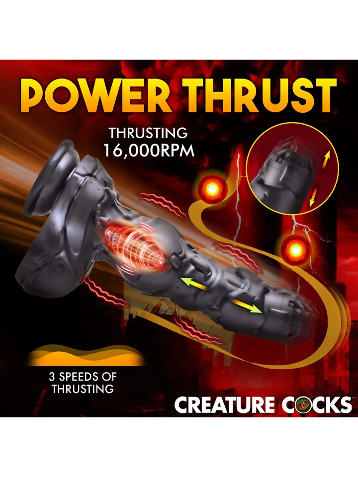 Cyborg Cock Thrusting & Vibrating Dildo 24 cm - Monster-Dildo 3 [full]
