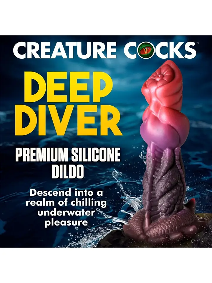 Deep Diver Silikon-Dildo 19,3 cm - Drachen-Dildo 3