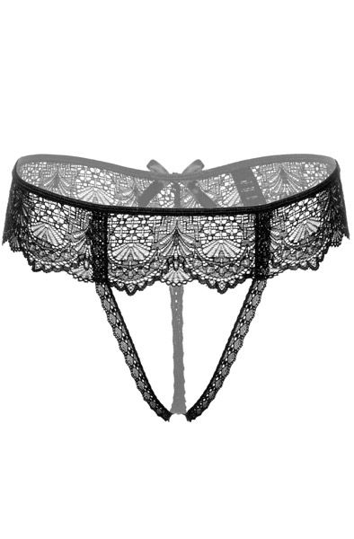 Delphine Ouvert-String Schwarz - Slip ouvert 3