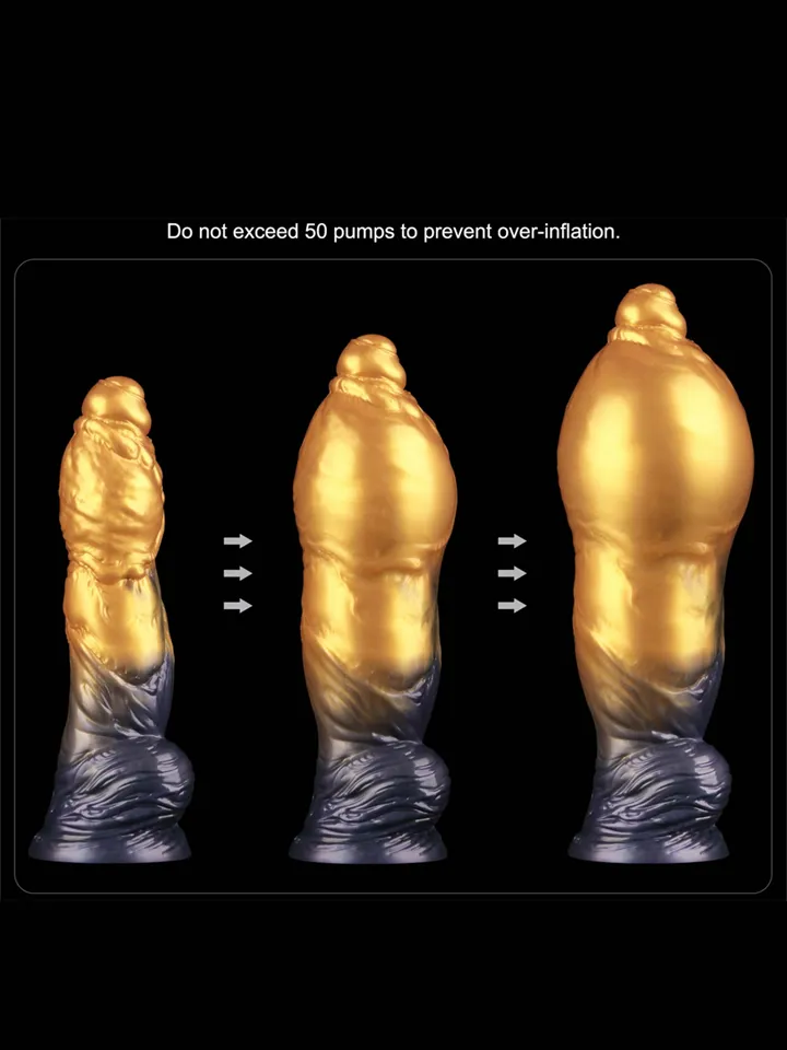 Density Inflatable Dildo Yellow/Blue 25 cm - Aufblasbarer Dildo 2 [full]