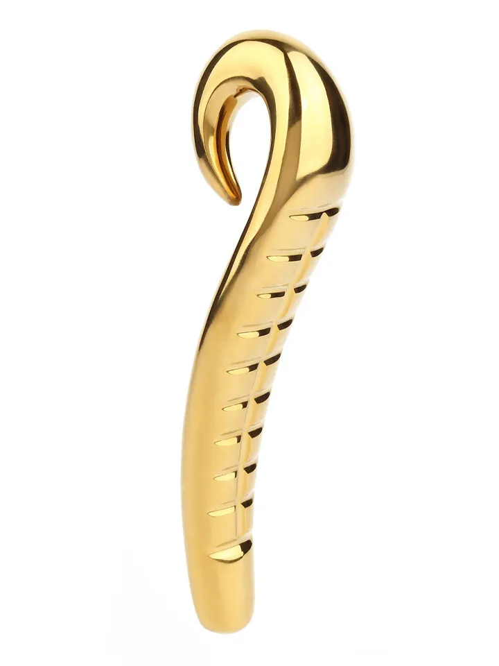 Devil's Tongue Dildo Gold 18 cm - Stahldildo 2 [full]