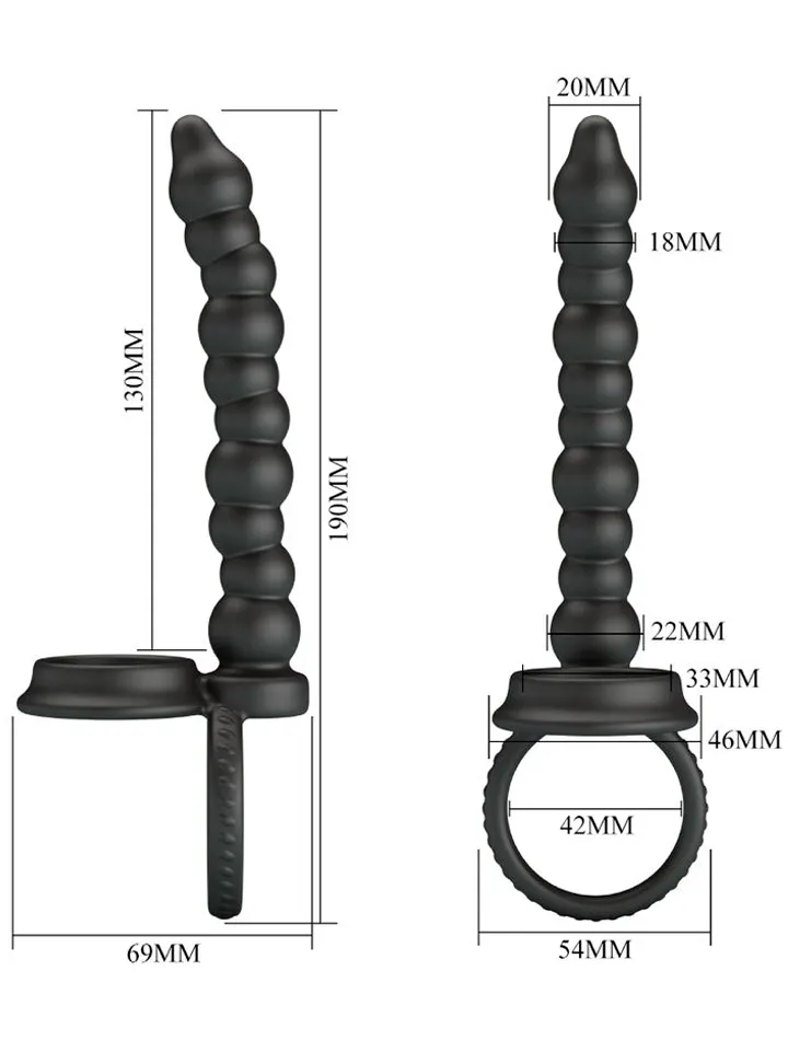 Dillion Double Penetration Cock Ring - Penisring mit doppelter Penetration 2