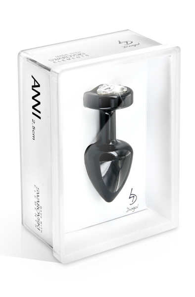 Diogol Anni R Butt Plug Heart Black 25mm - Analplug 2