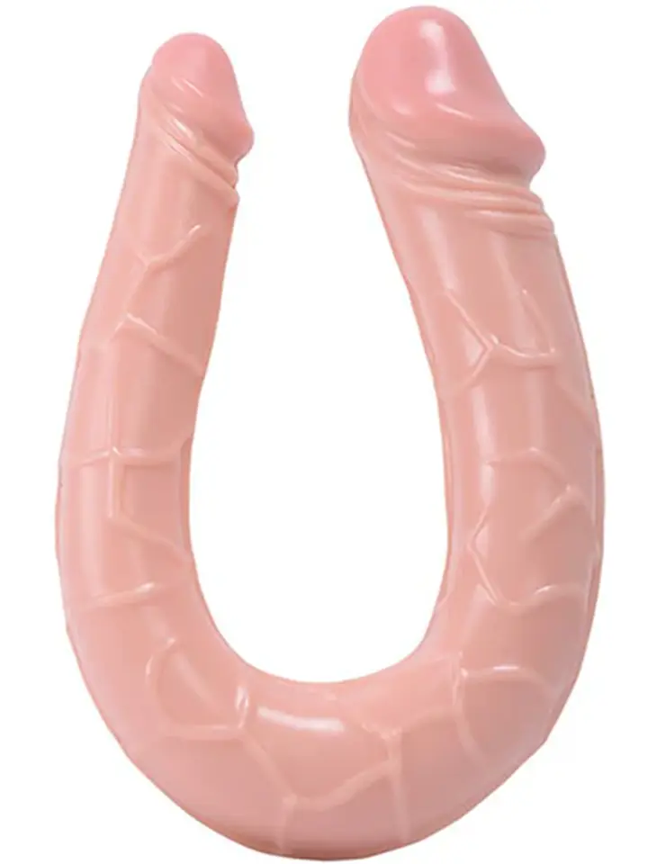 Doppelter, gebogener Dildo in U-Form, 15 cm - Doppel-Dildo Dosis 1
