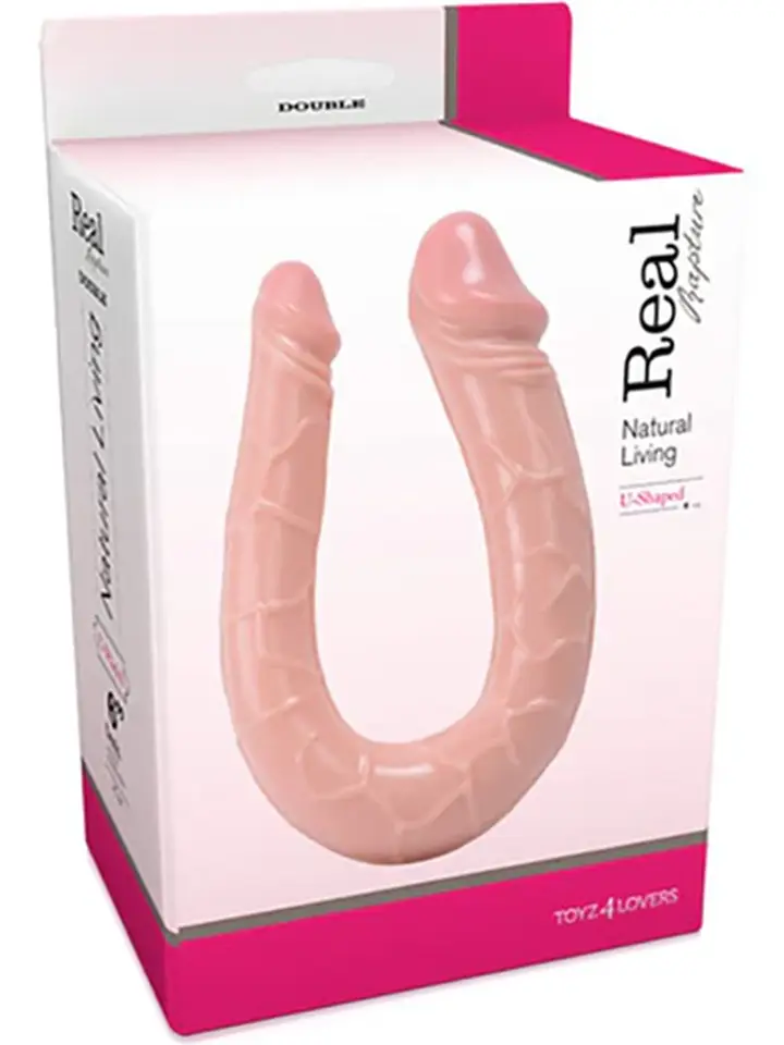Doppelter, gebogener Dildo in U-Form, 15 cm - Doppel-Dildo Dosis 4